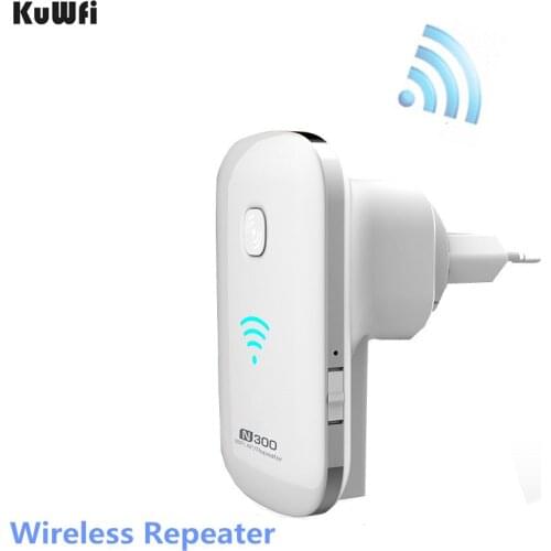Kuwfi 300Mbps 2.4GHZ Wifi Wireless Repeater Wifi Range Extender Wifi Router Support WPS AP Mode Boost Existing Network Range
