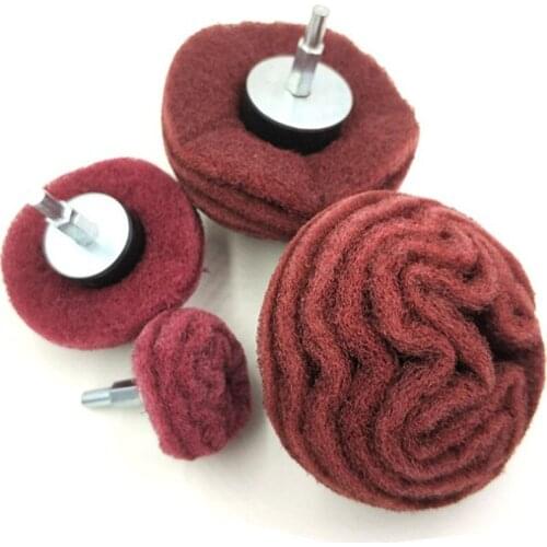 6mm Shank 50/70/100mm Scouring Pad Grinding Head Nylon Fiber Polishing Buffing Wheel Electric Grinder Brush Tools Dremel Tool