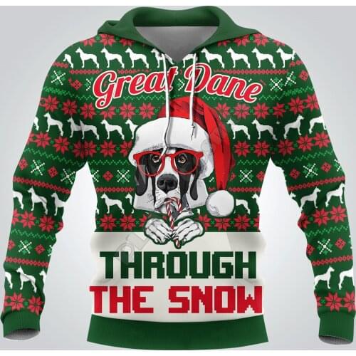Great Dane 3D Hoodies Printed Pullover Men For Women Funny Sweatshirts Fshion Christmas Sweater Drop Shipping