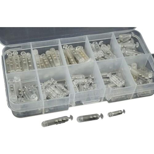 Pack of 120 Pcs) 3 Size，Worm Jig Fishing Lure Acrylic Rattles Insert Tube Rattles Shake Attract Fly Tie Tying