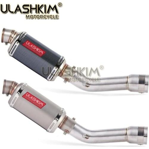 Motorcycle Exhaust Escape Muffler Middle Link Pipe Slip On For YAMAHA FZ1 N F S FAZER FZ1 FZ1N FZ1000 2005 to 2016 Exhaust