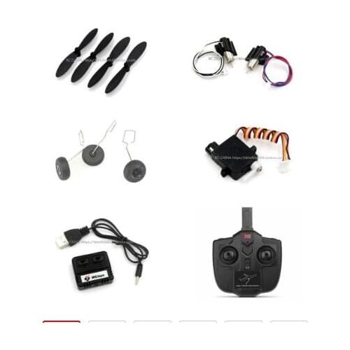 Wltoys XK A130 Y20 RC Airplane Spare parts propellers blade Landing gear motor servo charger Remote controller etc
