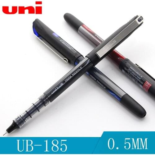 1pcs Uni UB-185S Water Resistant Ballpoint Needle Tube Type Neutral Pen/Office Signature/Student Examination Special Purpose