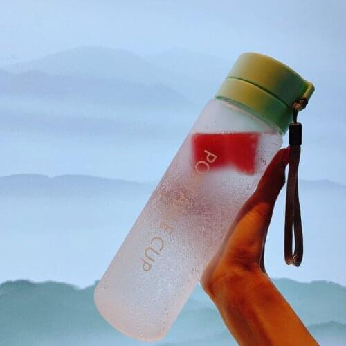 600ML Large Capacity Sports Water Cup Men Women Summer Outdoor Portable Plastic Water Bottle Coffee Juice Cup Water Bottle b