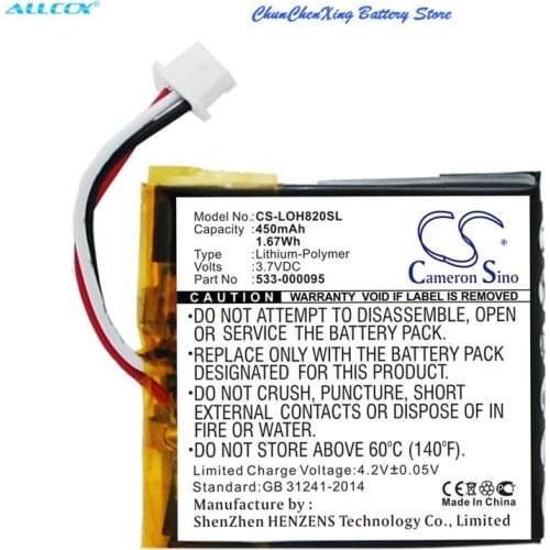 Cameron Sino 450mAh Battery 533-000095 for Logitech H820e