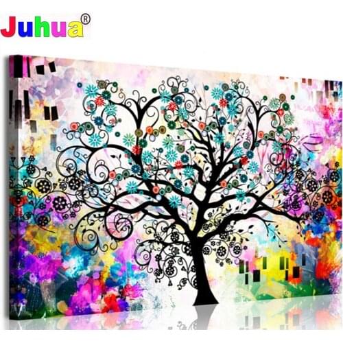 Abstract Color Tree Of Life Diamond Painting full Square/round Drill Diy Daimond embroidery Handicraft Gift Home Decoration