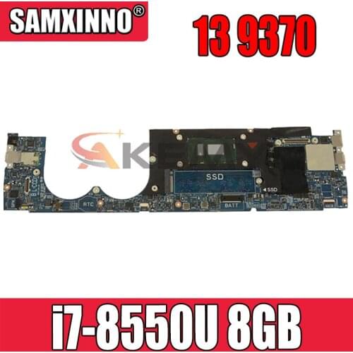 FOR DELL XPS 13 9370 CN-0XNRD5 0XNRD5 XNRD5 Laptop motherboard SR3LC i7-8550U CPU 8GB with LA-E671P 100% working