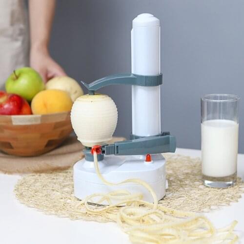 Electric Spiral Apple Peeler Cutter Slicer Fruit Potato Automatic Battery Operated Machine Peeler Slicer Machine Kitchen Tools