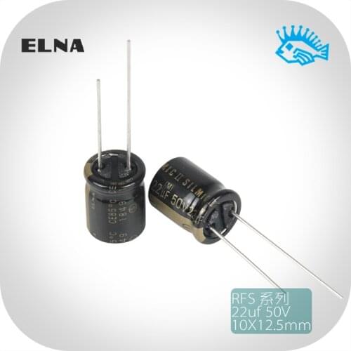5pcs/20pcs ELNA 22uf 50V22uF Silmic II RFS Series Audio Electrolytic Capacitor 10x12.5