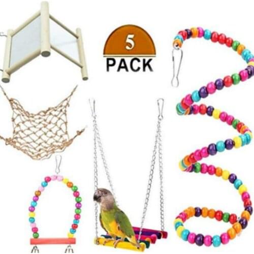 Parrot Bite Toy Pet Bird Toys 5-Piece Set