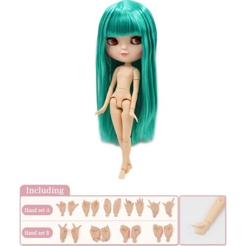 Fortune Days ICY 1/6 dbs doll new cool soft green long straight hair joint body extra hand set AB toys doll