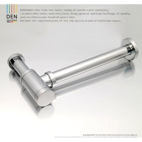 Basin copper strainer lengthen drainage tube wall wash basin anti-odor sewer pipe water-resisting device brass bibcock tap