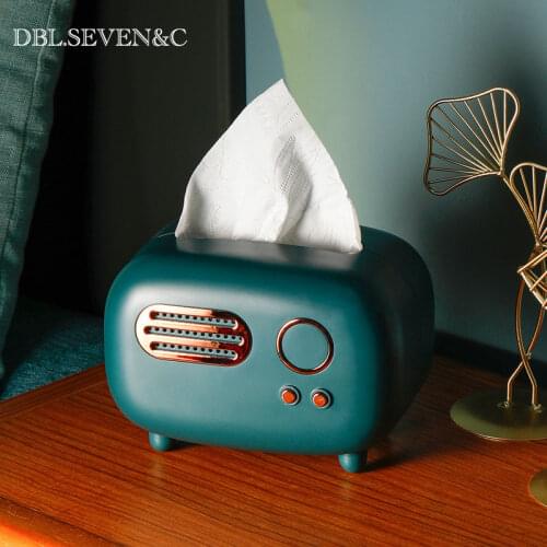 Fashion retro redio tissue boxes home deacor Napkin holder home kitchen tissue box storage box modern table Toilet paper holder
