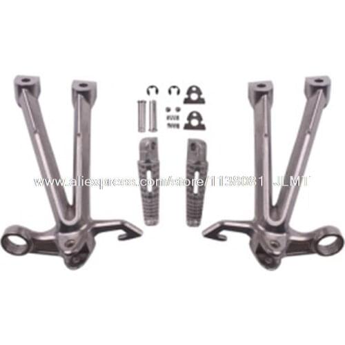 Motorcycle Rear Silver Bracket Footrest for Suzuki GSXR1000 2007 - 2008 for SUZUKI GSXR1000 Footrest Brackets