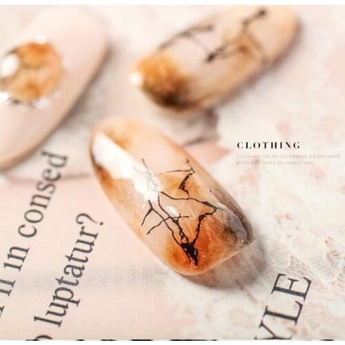 Nail Sticker Marble Nail Sticker Water Blooming Black White Classic Temperament Sticker Back Glue