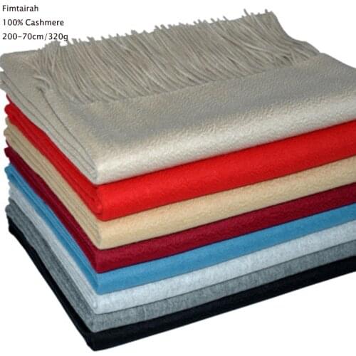 Natural Pure Women 100% Cashmere Scarf Ladies Warm Winter Pashmina Thick Shawl Wrap Tippet Soft Wool Scarf Blanket Cape