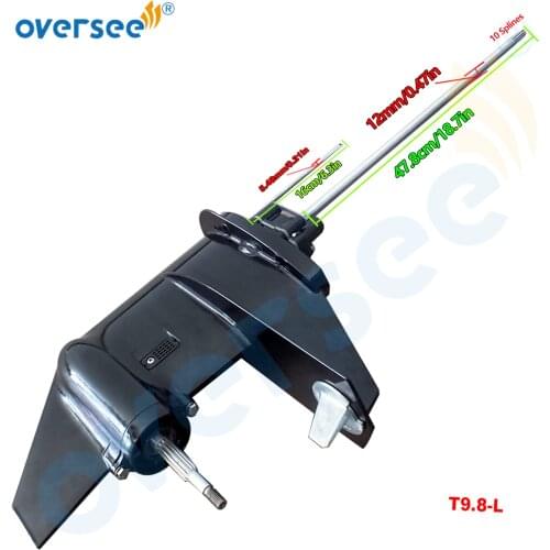 3B2S87302-0 Lower Unit Assy with Long Driver Shaft For Tohatsu 9.8HP 8HP 2 Stroke Outboard Motor Gear Box Assy Parsun HDX 9.8M