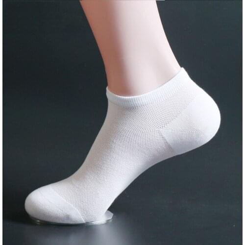 TOP Quality 2 Pairs/Lot Mens Low Cut Bamboo Fiber Mesh Ankle Socks Sneakers Invisible Meias Male Summer Thin Black/White Sokken