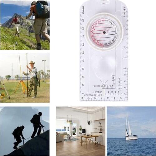 Competition Orienteering Compass Ruler Pointing Guide Portable Handheld Compass Camping Boating Orienteering Map