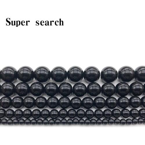 Pick size 4 6 8 10 12 14mm Smooth Round Black Agata Onyx loose stone jewelry Beads Free Shipping