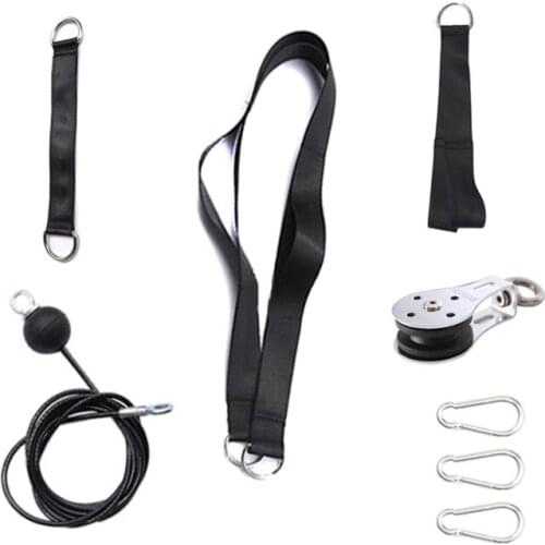 Fitness Pulley Cable System DIY Loading Pin Lifting Triceps Rope Machine Adjustable Length Home Gym Workout Sport Accessories