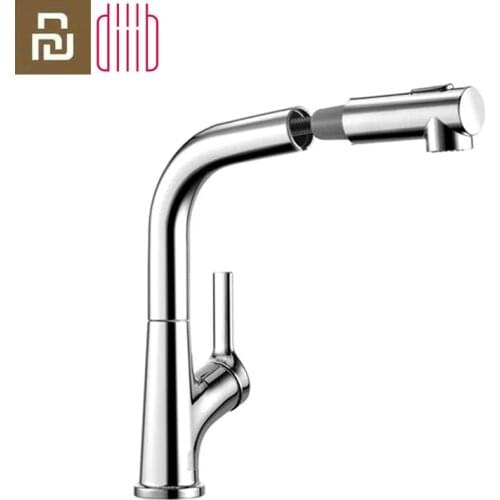 Youpin Dabai Diiib Bathroom Basin Sink Faucet w/ Pull Out Rinser Sprayer Gargle Brushing Cold & Hot Bathtub 2 Mode Mixer Tap