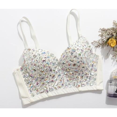 Sexy Corset Crop Tops Vest Female Underwear Backless Bustier Top Sleeveless Fashion Crop Top Party Bustier Beading Clothes