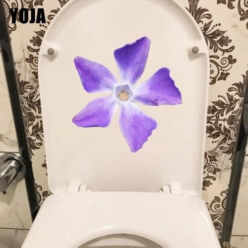 YOJA 20*21CM Spring Real Shot Flower Toilet Sticker Bathroom Decor Home Room Wall Decal T1-0401