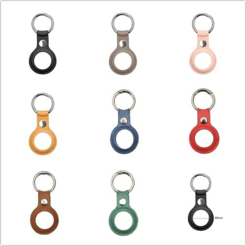 Protective Cover PU Leather Case Location Tracker Protector for AirTags Tracker 96BA