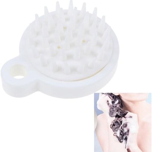 1 Pc White Soft Silicone Head Body Shampoo Scalp Massage Brush Comb Hair Washing Comb Children Adults Shower Bath Tool