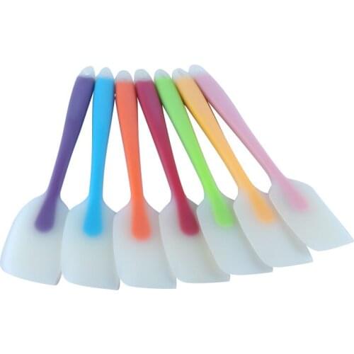 1 pcs Colorful Silicone Cream Spatula Flexible Butter Scraper Non-stick Baking Tools Heat-resistant Flipper Kitchen Utensils