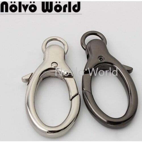 10-50 pieces 52*8mm silver and gun black color oval zinc alloy snap hook for chain purse luggage swivel clasp clip bag hardware