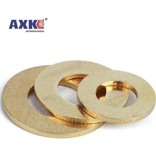 10/50pcs M2 M2.5 M3 M4 M5 M6 M8 M10 M12 GB97 DIN125 Solid Brass Copper Flat Washer Plain Gasket Pad High Quality