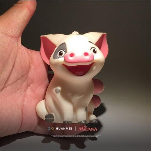 12piece 9cm Moana princess pet pig collection figures toys Moana pig Vinyl soft plastic toys