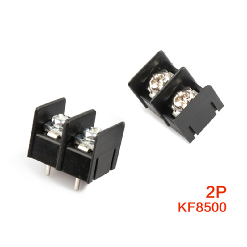 20 Pcs 8.5mm Pitch 2 Pin 2 Way PCB Barrier Terminal Block Connector Black 300V 20A