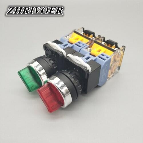 22mm LA38-11XD/2 LA38-20XD/3 Knob Switch with Light Self-locking Selector switch 2/3 Position 10A/440V Rotary switch