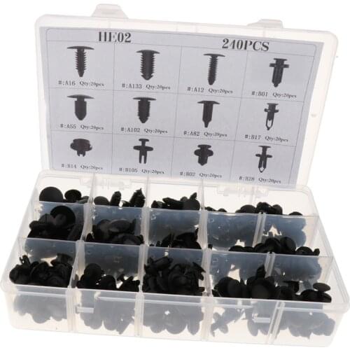240x Interior Door Trim Plastic Panel Retainers Clips Kit Various 12 Sizes
