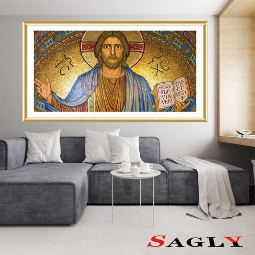 5D DIY Diamond Painting Jesus Religion Christianity Full Square/Round Diamond Embroidery Cross Stitch Kit Home Decoration Gift