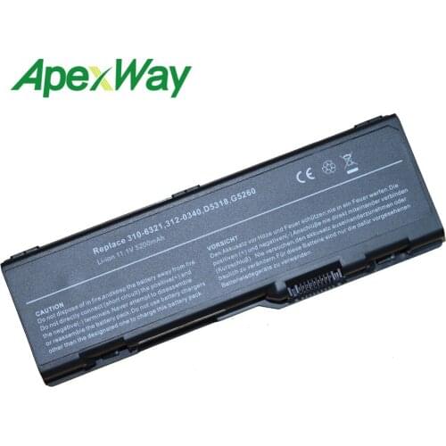 11.1V 6CELL 4400mAh Laptop Battery For dell 310-6321 312-0340 312-0348 D5318 F5635 G5260 6000 9200 9300 9400 E1705