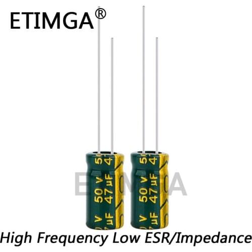 20pcs/lot high frequency low impedance 50v 47UF aluminum electrolytic capacitor size 6*12 47UF 20