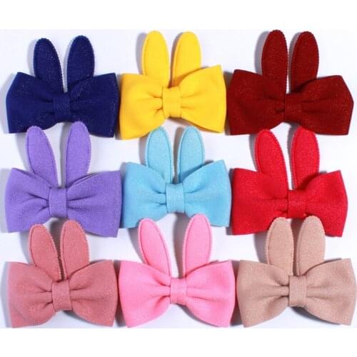 200PCS 10CM Fashion Rabbit Ears Shape Hair Bows For Girls Headbands Hair Bow For Hair Clips Accessories