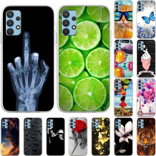 For Samsung Galaxy A32 5G Case 6.5'' Printing Silicone Soft TPU Clear Phone Cover For Samsung A32 Cases Back Bumper A 32 2021