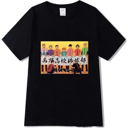 Hinata Shoyo Printed Tee Shirt Tobio Kageyama Cosplay Short Sleeve T-shirt Volleyball Club Men and Women Summer Tops
