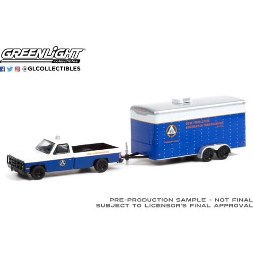 GreenLight 1/64 1987 Chevrolet M1008 &SEMO Communications Trailer #32220-C Die Cast Model Car Collection Limited