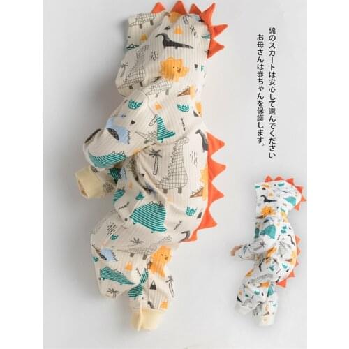 Baby Jumpsuit Cute Dinosaur Pattern Toddler Jumpsuit Baby Girl Clothes Long Sleeve Casual Baby Jumpsuit