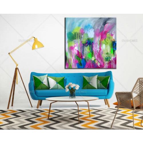 Colorful abstract oil paintings on canvas bright color decoration art decor painting canvas for living room bed room background