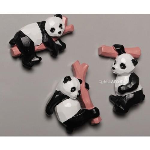 Cute cartoon panda refrigerator sticker magnetic sticker Nordic ins three-dimensional cute animal