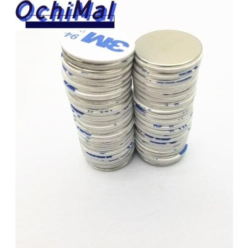 N35 Strong Disc NdFeB Magnet 25x2 30x2 30x3 30x5 20x10 25x5 3M double-sided tape Belt with 3M self - adhesive Neodymium Magnets