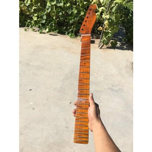 New yellow Electric guitar neck 21 fret 25.5'' maple made and maple Guitar Fretboard #1746