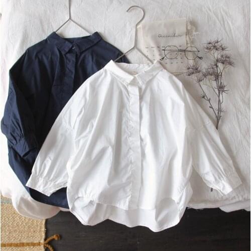 2021 new girls boys shirt cotton linen full sleeve autumn kids top